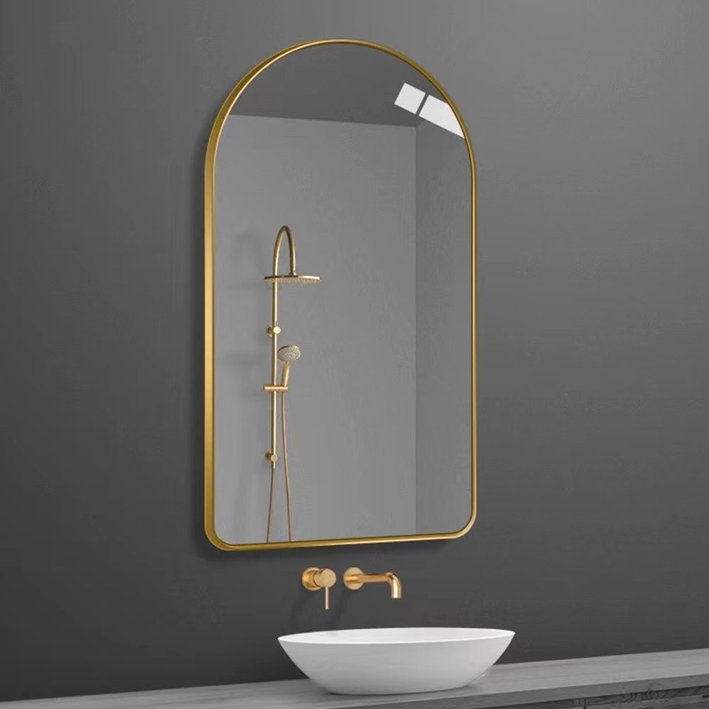 Salle de bains intelligente Anti-buée avec lumière Led mural arc mural lumineux miroir français commode miroir