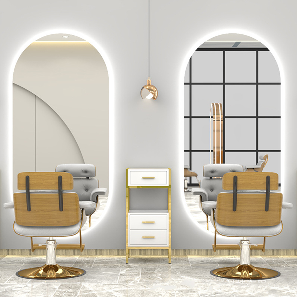 Miroir sans cadre 9round Mirror Inner Light Frameless Full Body Mirror Wall Mounted Led Light Mirror