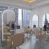 Miroir de salon de coiffure avec lumière LED, avec différentes lumières, station de sol miroir double face