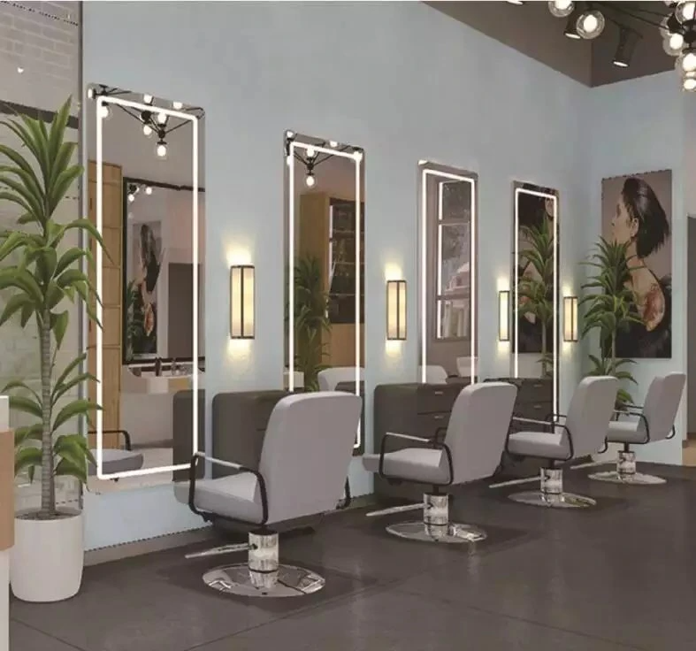 Miroir lumineux à écran tactile Blue-Tooth chaud pour miroir de Salon de coiffure de meubles de Salon