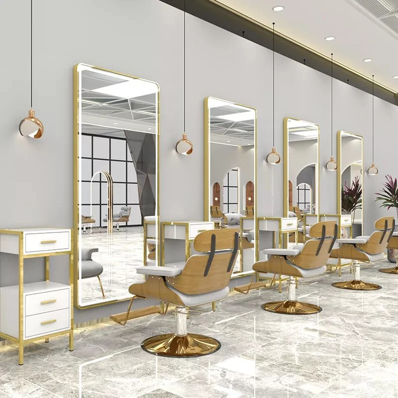 Grand miroir pleine longueur de salon personnalisé avec miroir long suspendu au mur à lumière LED pour miroir de corps pleine grandeur éclairé de chambre à coucher