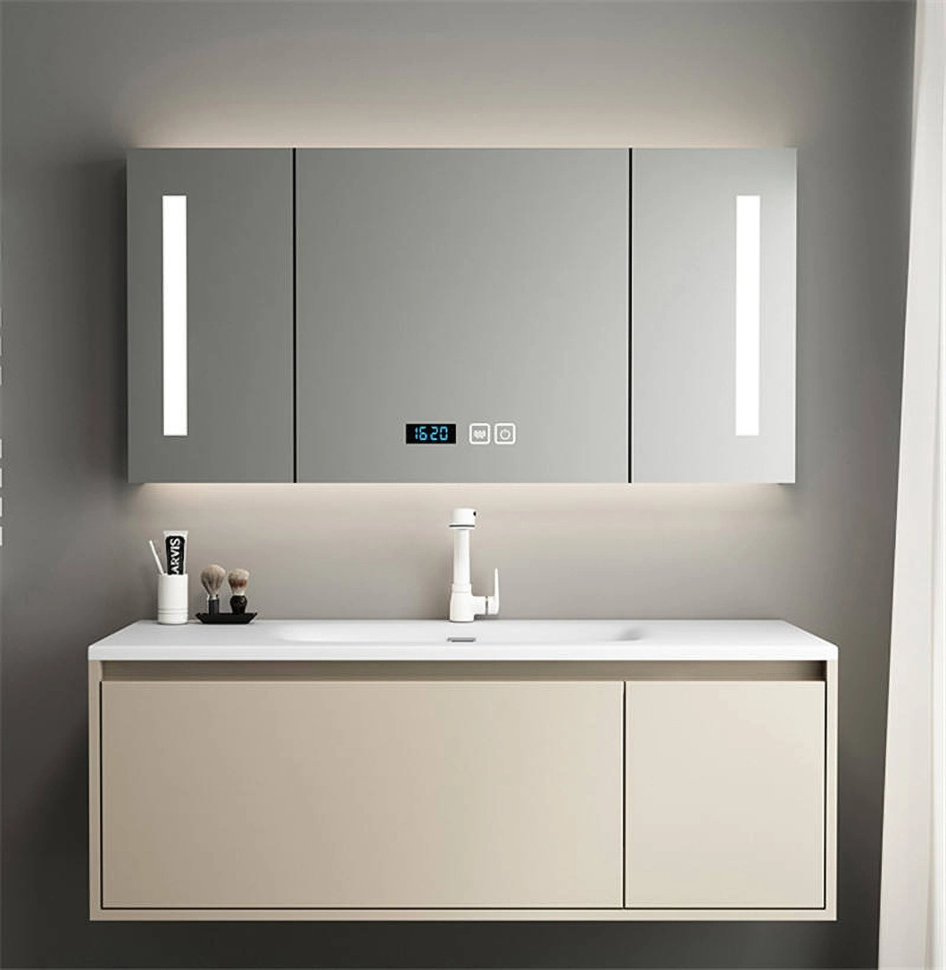 2023 nouveau Design salle de bain armoire miroir salle de bain vanité américain bois luxe salle de bain ensemble d'armoires