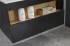 Pas cher 30 pouces coin noir petite salle de bain arche costume moderne étanche bassin en céramique armoire de toilette