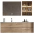 Ensemble de vanité de salle de bain bon marché personnalisé en usine LED armoire de salle de bain en bois étanche miroir LED armoire de miroir intelligente