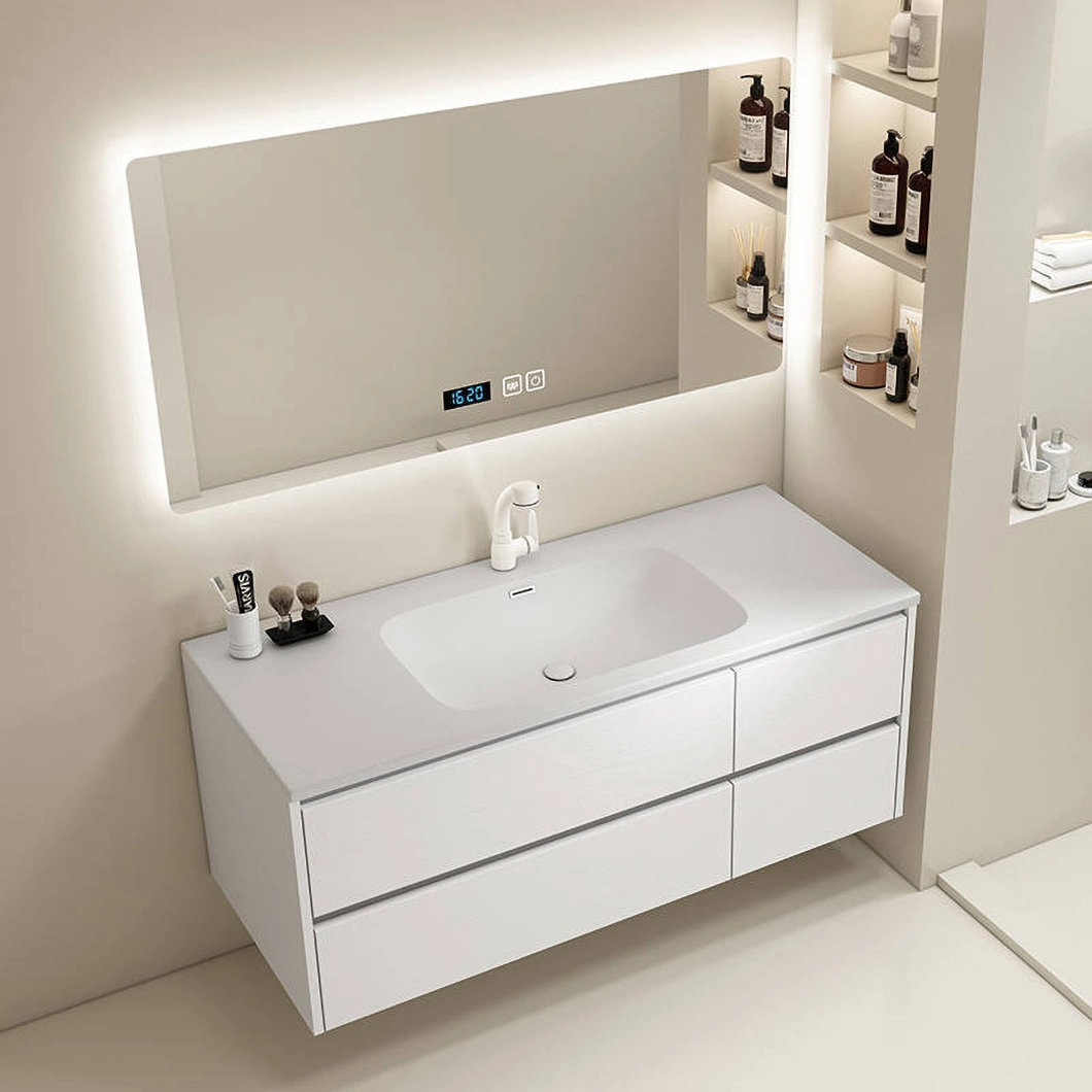 L'hôtel de salle de bains à bas prix de l'hôtel miroir de courtoisie Set Cabinet de salle de bains en marbre double moderne avec lavabo