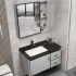 Armoire de rangement étanche d'angle moderne salle de bain vanité en bois massif Mini petite armoire de salle de bain