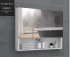 Cabinet de vanité de salle de bains de bassin de couleur de taille adaptée aux besoins du client par miroir futé d'ODM LED