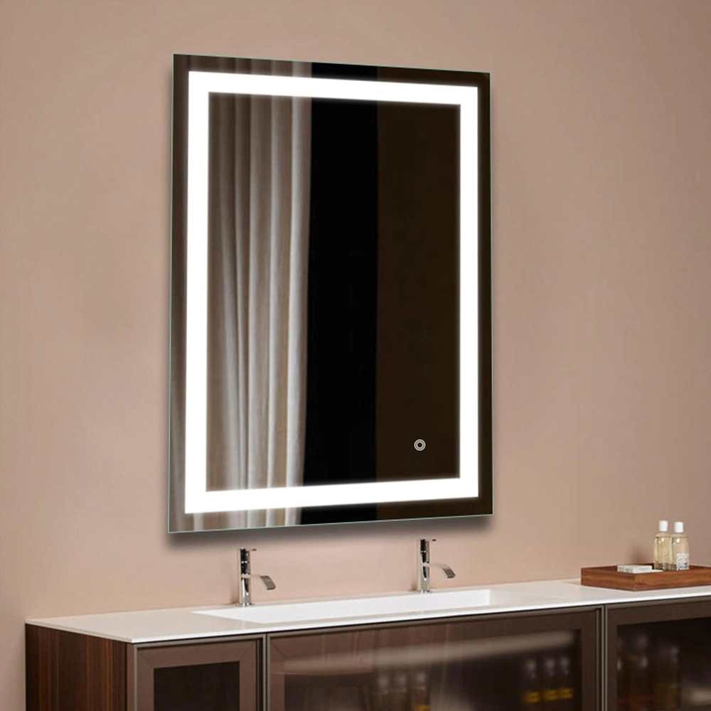 Salle de bains Smart LED Miroir Éclairé Vanité Meubles Décoratif Mur Monté Miroir En Verre Bluetooth Maquillage Miroir Décoration de La Maison