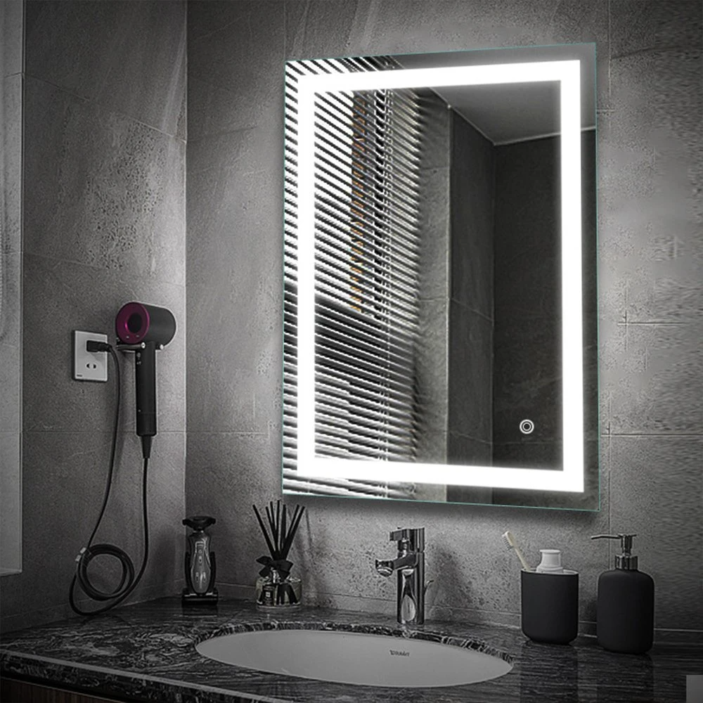 Salle de bains Smart LED Miroir Éclairé Vanité Meubles Décoratif Mur Monté Miroir En Verre Bluetooth Maquillage Miroir Décoration de La Maison