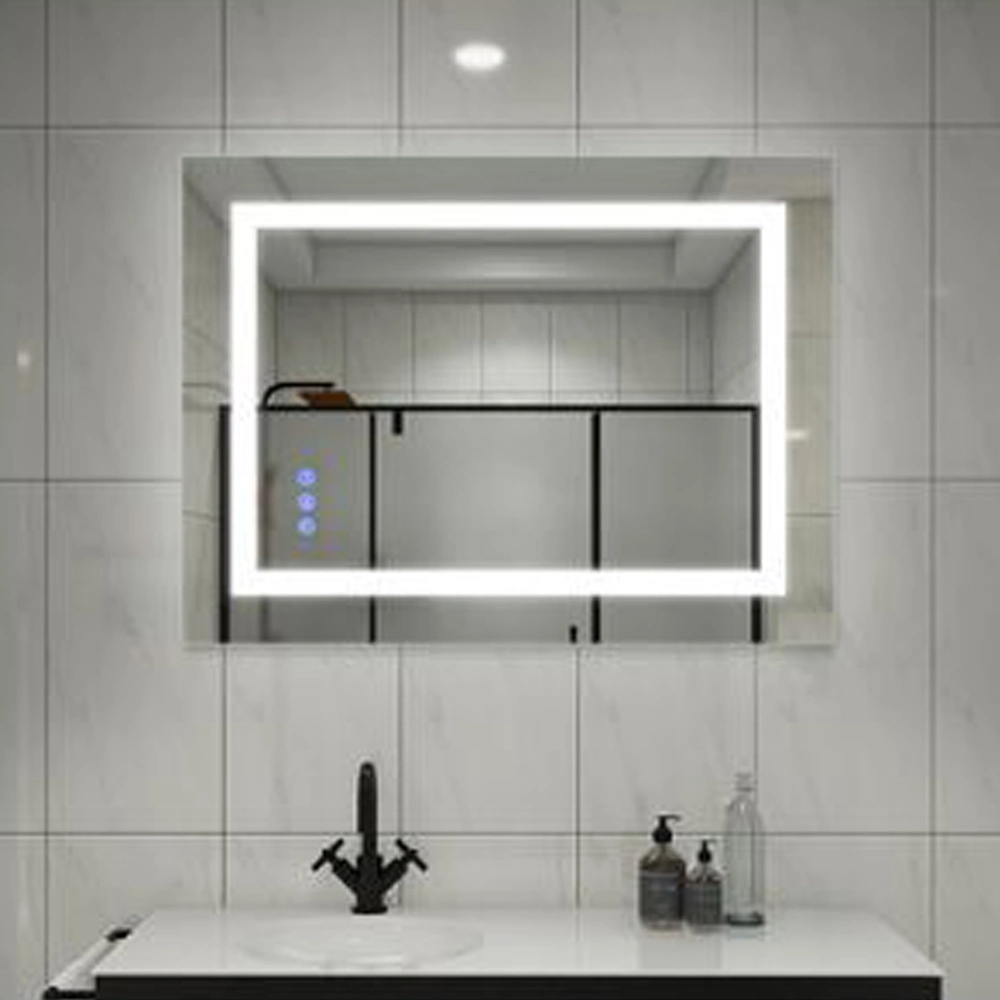 Salle de bains Smart LED Miroir Éclairé Vanité Meubles Décoratif Mur Monté Miroir En Verre Bluetooth Maquillage Miroir Décoration de La Maison