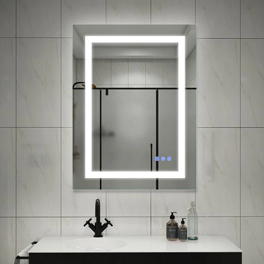 Salle de bains Smart LED Miroir Éclairé Vanité Meubles Décoratif Mur Monté Miroir En Verre Bluetooth Maquillage Miroir Décoration de La Maison