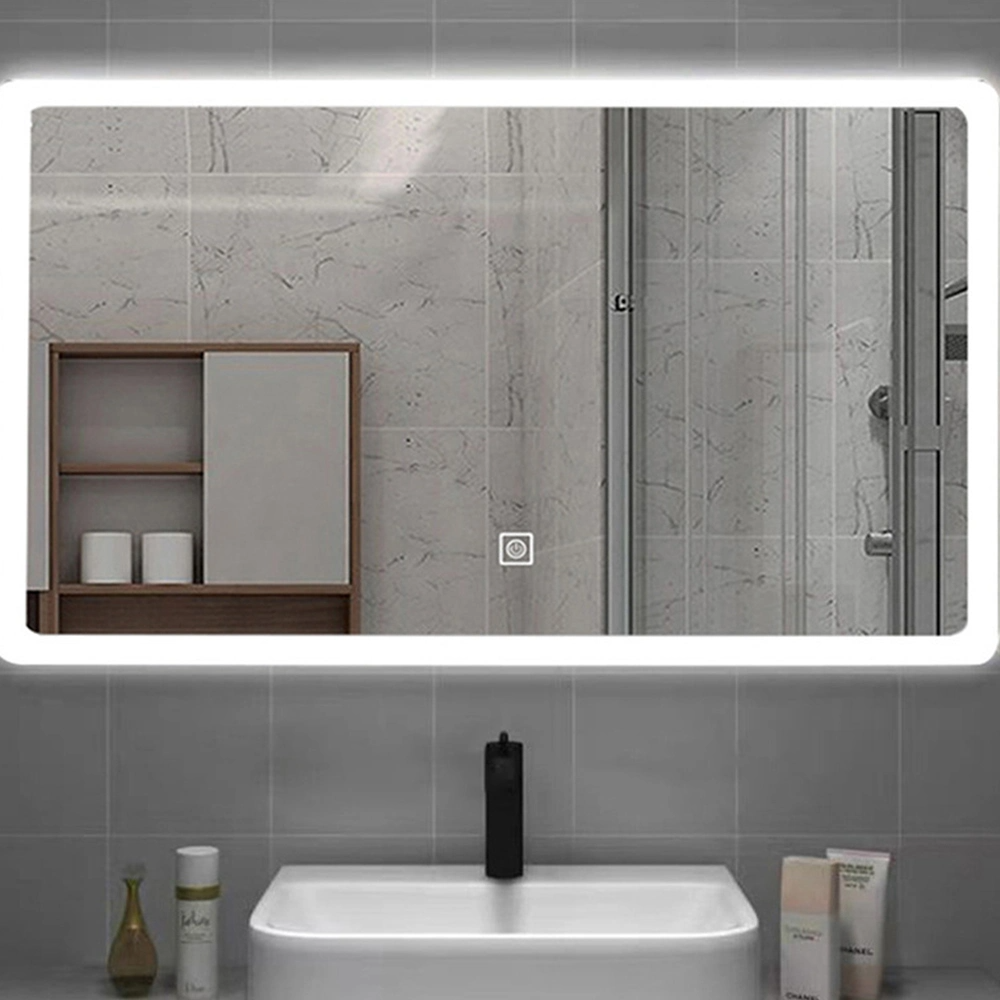 Usine en gros capteur tactile maison décoration murale meubles de salon mural maquillage LED Smart Home LED miroir de salle de bain avec désembuage et haut-parleur Bluetooth