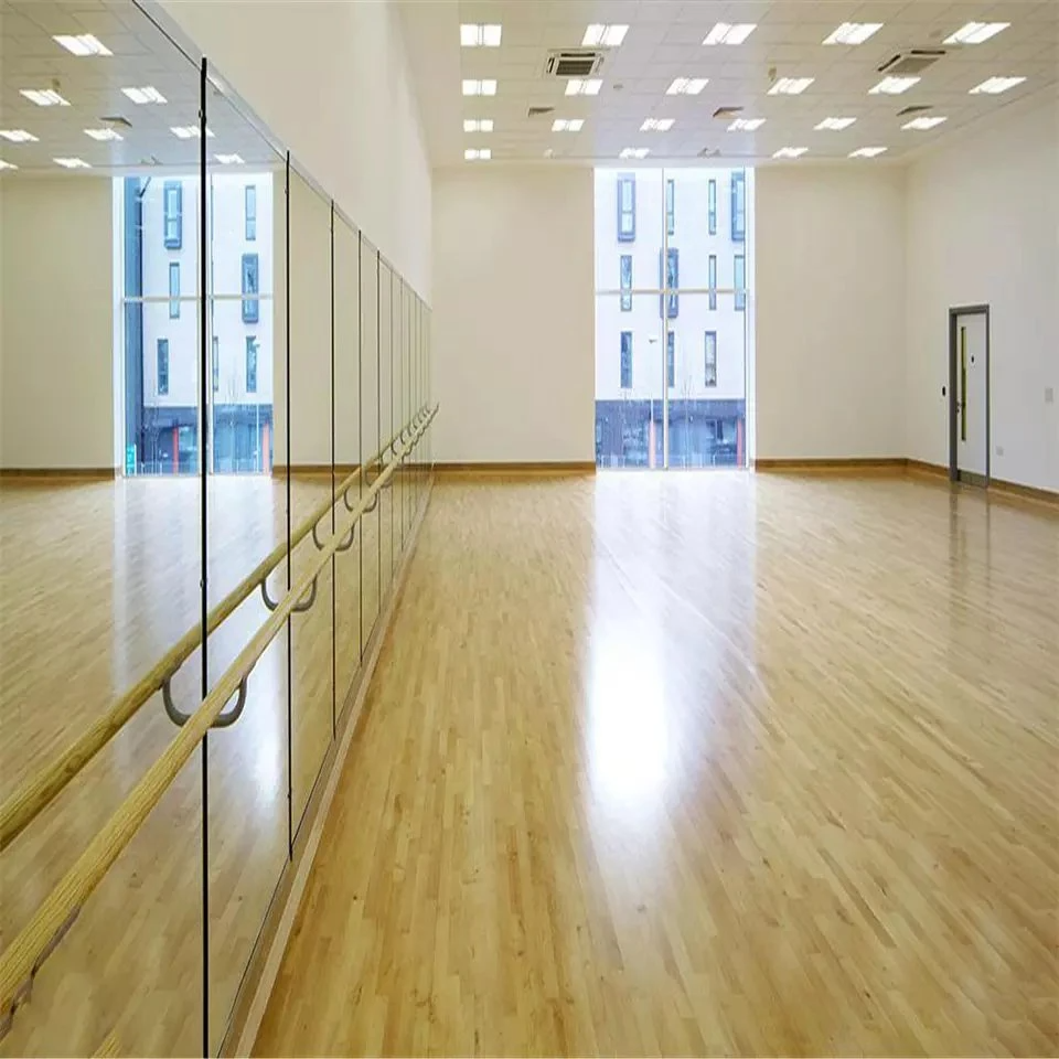 Grands miroirs muraux de salle de sport de studio de danse de film de sécurité de taille adaptée aux besoins du client sans cadre