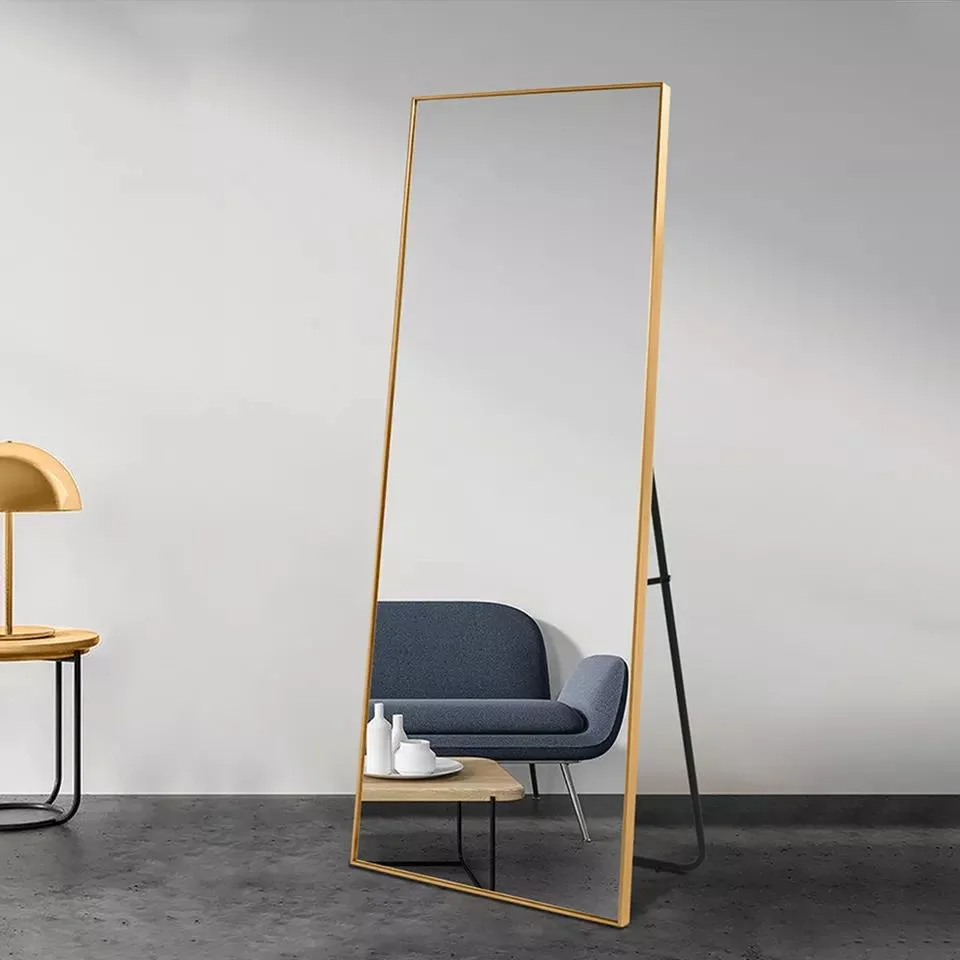 Miroir en verre et cadre de miroir rectangulaires faits sur commande d'artisanat d'art de taille