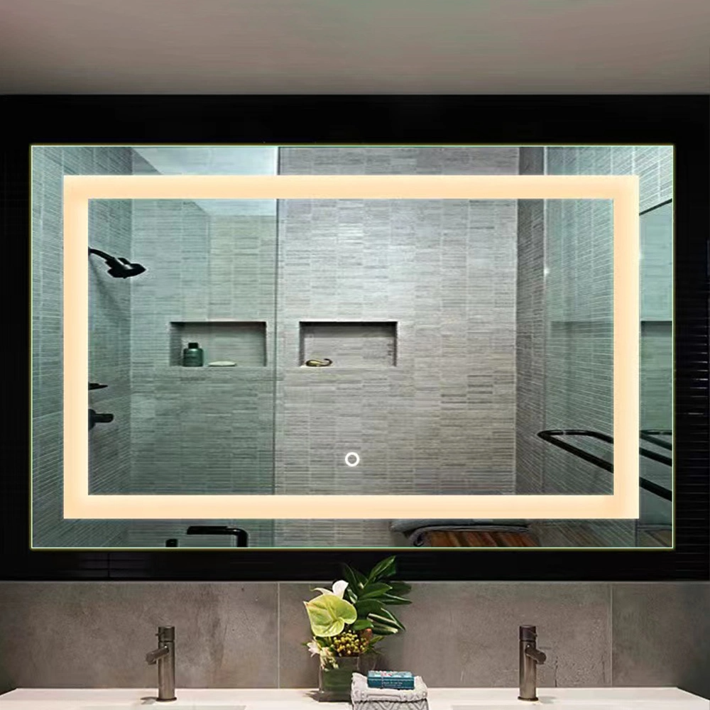 Mur d'usine Décoration de la maison Décoration Meubles de salon Maquillage Cosmétique Smart Lighted Illuminé Rétro-éclairé Vanity LED Miroir de salle de bain avec lumières Désembuage