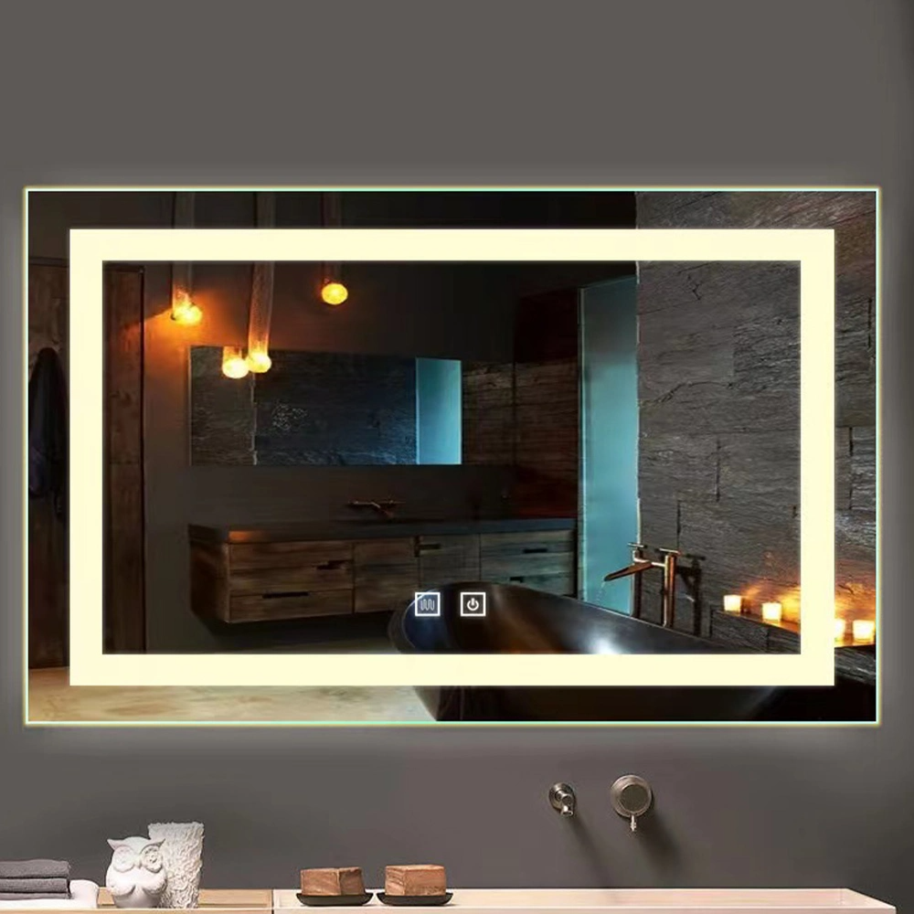 Miroir de maquillage intelligent de mur de vanité de salle de bains de lampe de LED avec la lumière