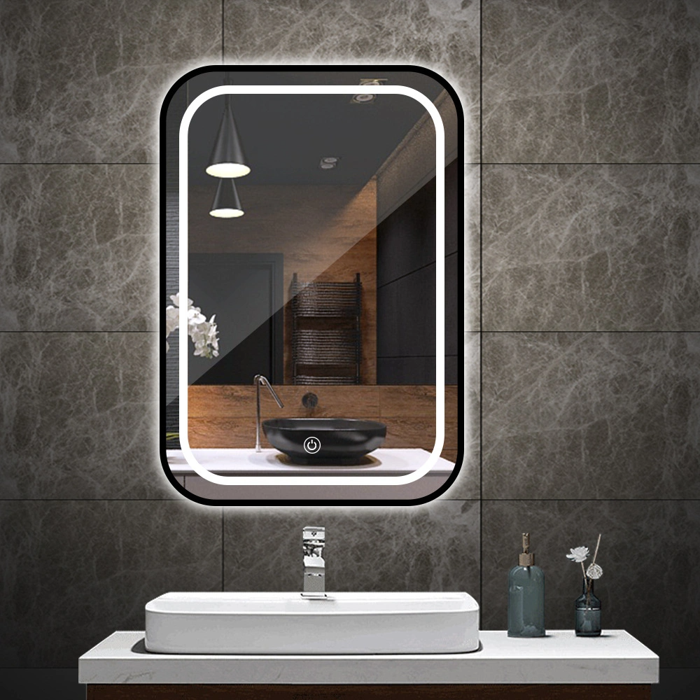 Miroir de salle de bain lumière LED désembuage tactile miroir salle de bain salle de bain miroir LED