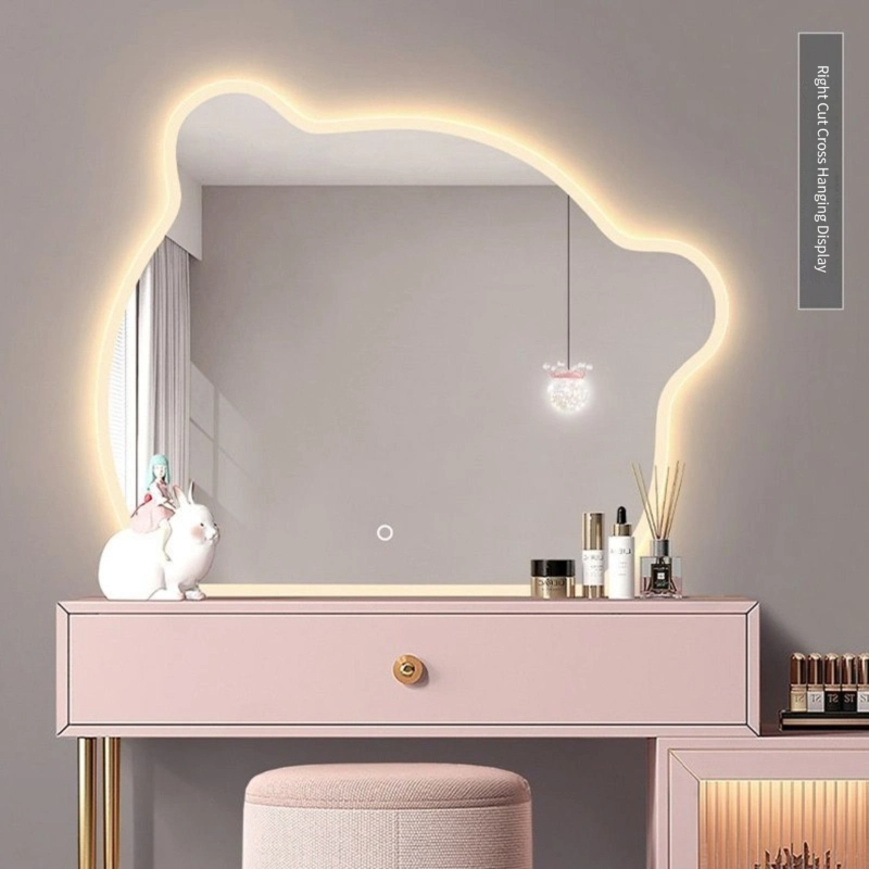 Ours écran tactile vague miroir toilette chambre créatif irrégulier hétérotypique maquillage vanité miroir