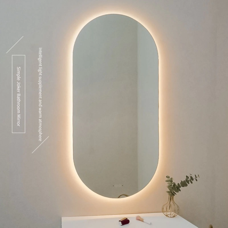 Miroir de salle de bain intelligent Miroir de salle de bain LED mural avec miroir de toilette anti-buée léger