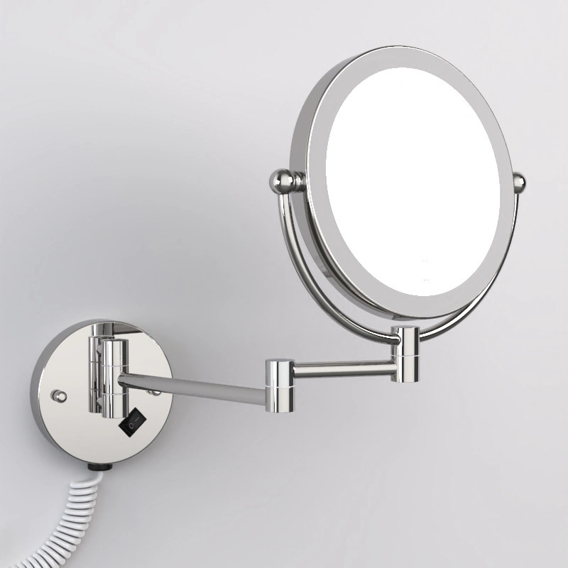Miroir de courtoisie de maquillage à LED éclairé à montage mural grossissant Miroir de salle de bain éclairé à LED illuminé par LED
