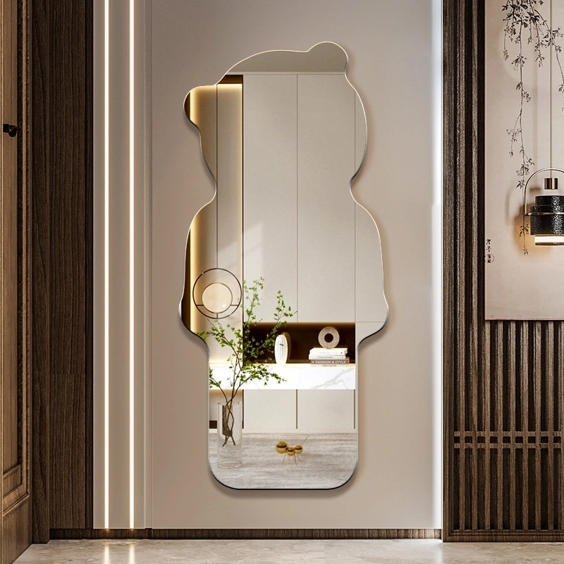 Nordic Girls Creative Ins Bear Miroir pleine longueur Family Porch Art Miroir pleine longueur de forme spéciale