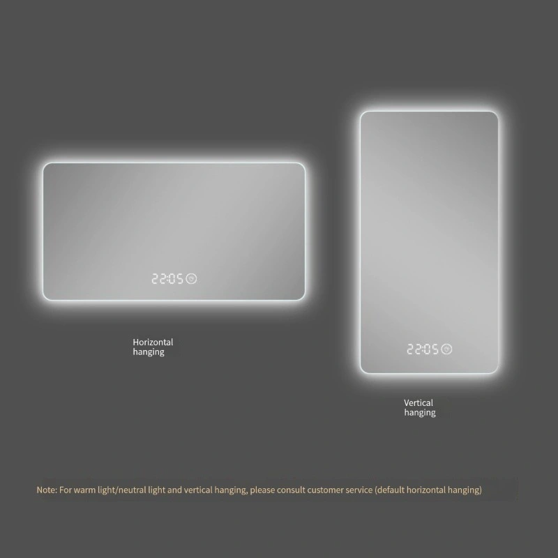Miroir intelligent dans la salle de bain Miroir de salle de bain de bonne qualité avec interrupteur tactile Miroir intelligent automatique