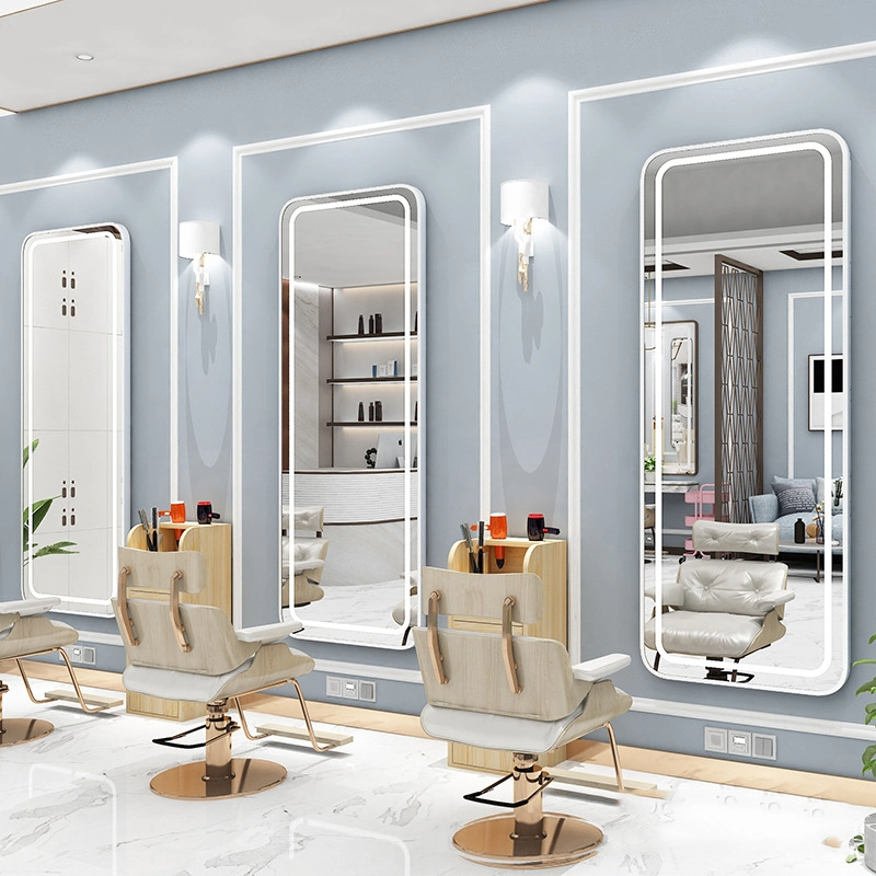 Miroir de Salon à LED fixé au mur Miroir Intelligent Rectangle Désembueur Dressing Gros Miroir Pleine Longueur LED
