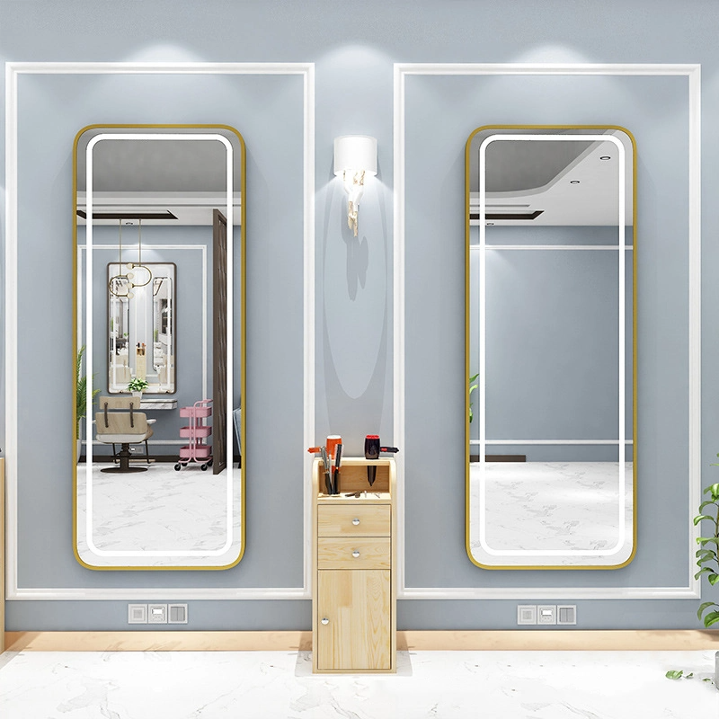 Miroir de Salon à LED fixé au mur Miroir Intelligent Rectangle Désembueur Dressing Gros Miroir Pleine Longueur LED