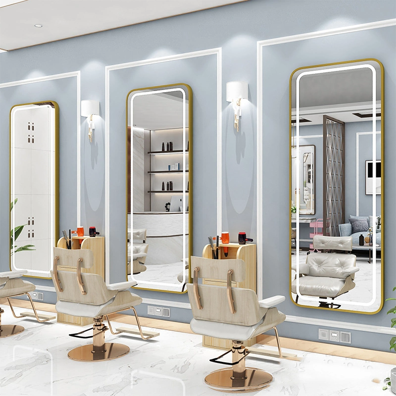 Miroir de Salon à LED fixé au mur Miroir Intelligent Rectangle Désembueur Dressing Gros Miroir Pleine Longueur LED