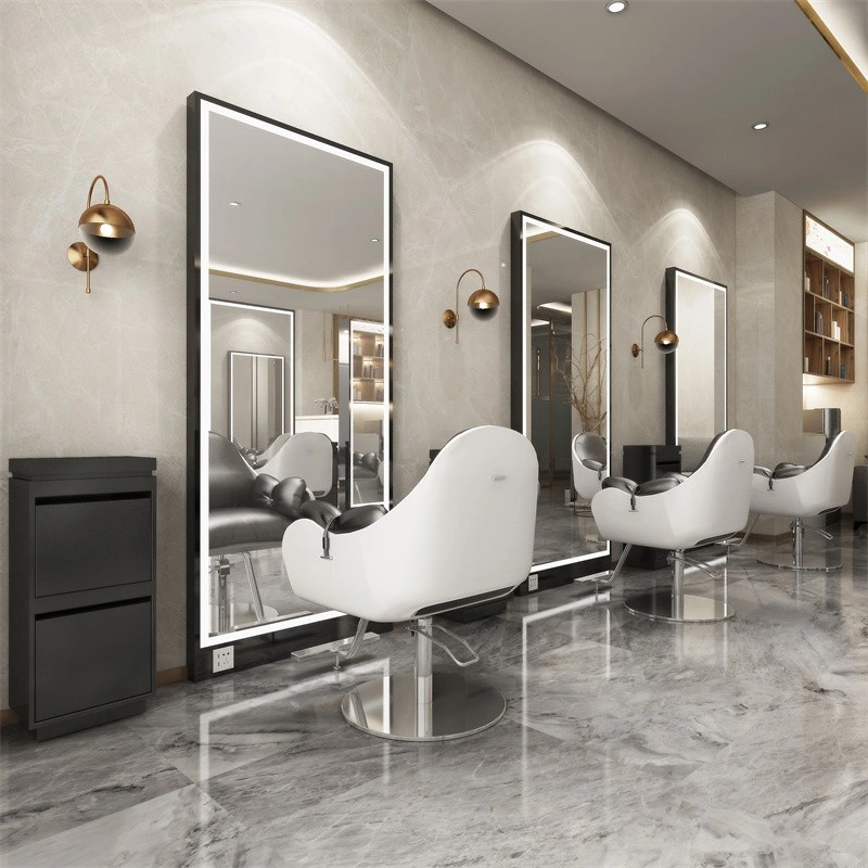 Miroir de Salon à LED fixé au mur Miroir Intelligent Rectangle Désembueur Dressing Gros Miroir Pleine Longueur LED