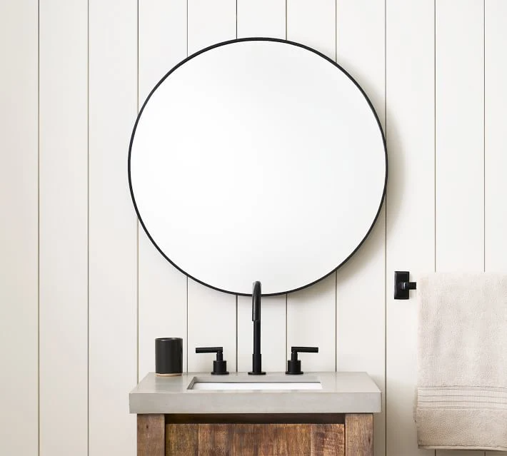 Salles de bain Salons Miroir mural rond 24/30/36 pouces Miroir mural rond doré